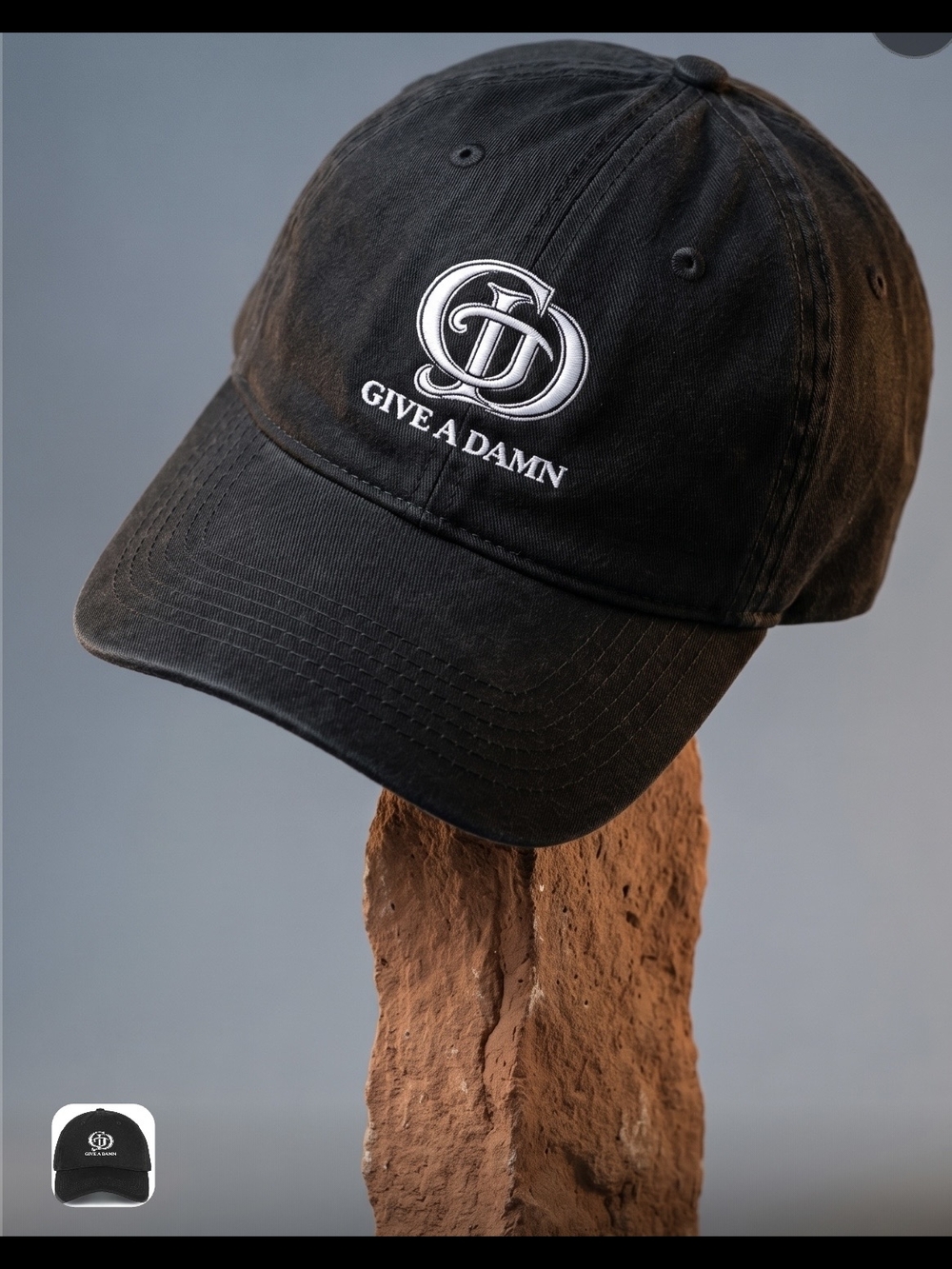 Black Logo Baseball Cap - Men's Casual Hat